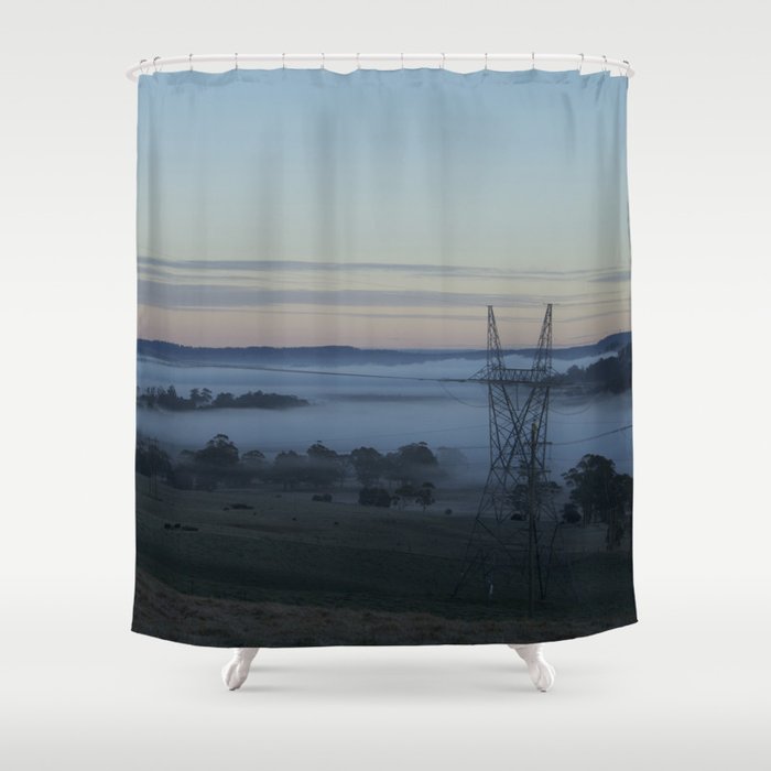 The Land of Fog Shower Curtain