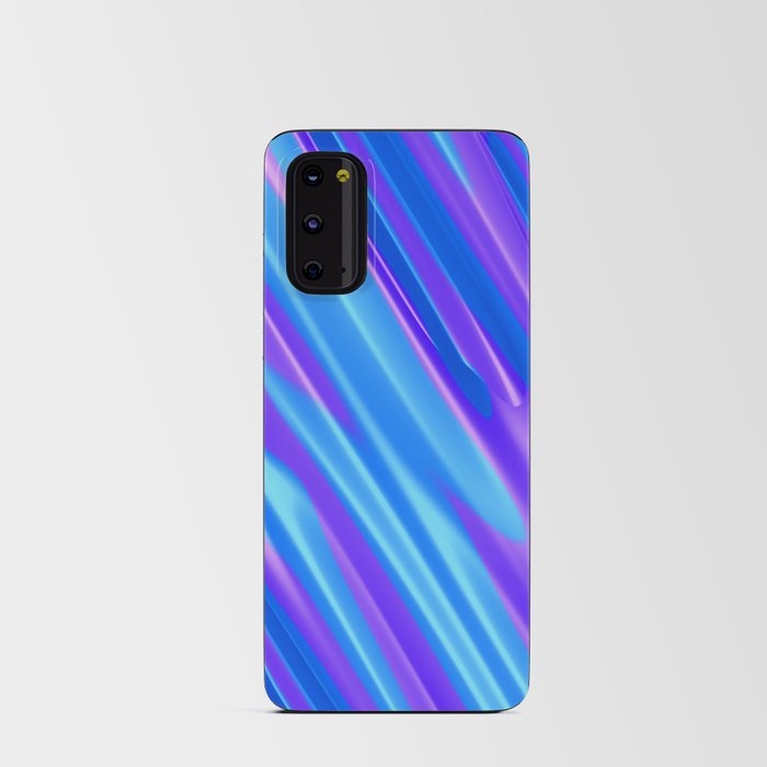 Purple Blue diagonal lines Android Card Case