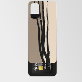 Abstract Line Art Black Beige Brown Android Card Case