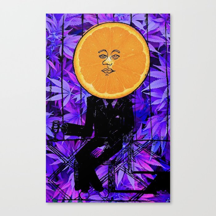 Purple Orange Plant - Dream Pop Surrealism Canvas Print
