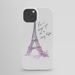 Eiffel Tower: Audrey Hepburn iPhone Case