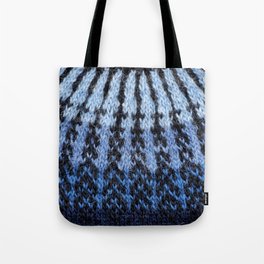 Icelandic sweater pattern - Shades of blue Tote Bag