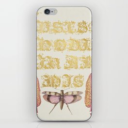 Chard Leaves and Red Winged Grasshopper from Mira Calligraphiae Monumenta or The Model Book of Calligraphy iPhone Skin