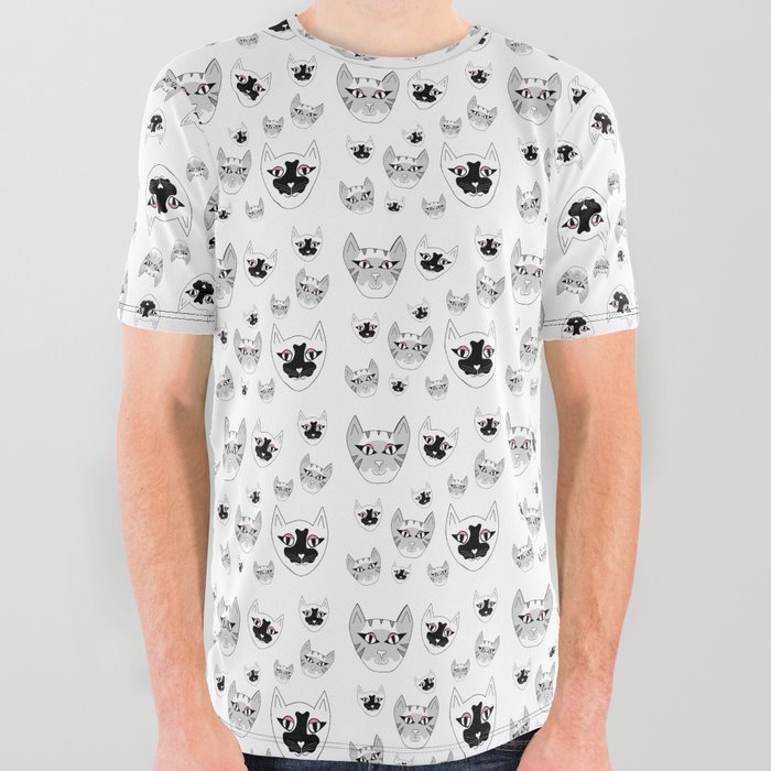 Cats All Over Graphic Tee