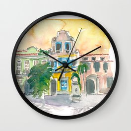 Rio De Janeiro Largo Do Boticario Old Town Houses Wall Clock