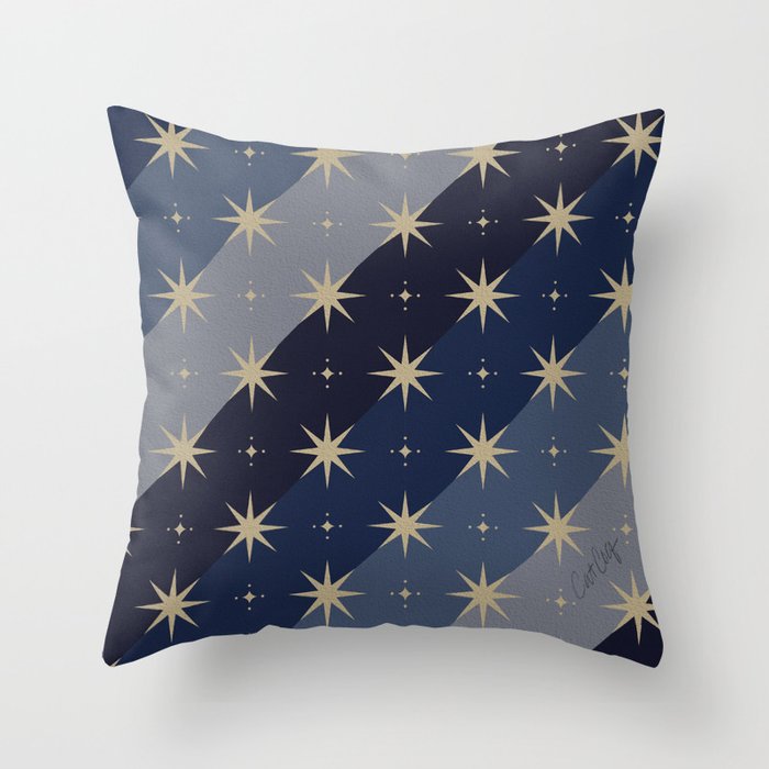Blue Ombré – Celestial Coronation Throw Pillow