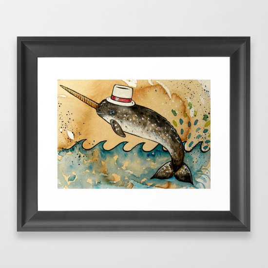 Mr. Narwhal Framed Art Print