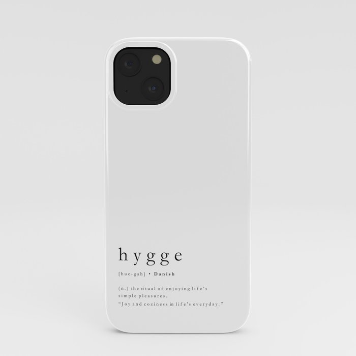 Hygge Minimalist Typography Definition iPhone Case