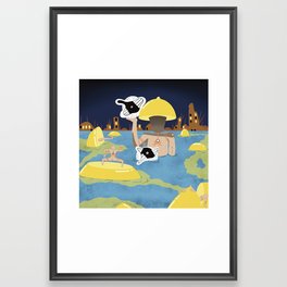 Lemon Blues Framed Art Print