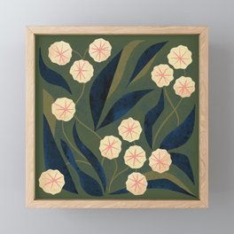 Green Floral Framed Mini Art Print