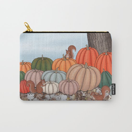 heirloom pumpkins, squirrels, & the oak tree Carry-All Pouch