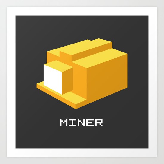 Miner Art Print