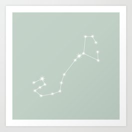 SCORPIO Sage Green – Zodiac Astrology Star Constellation Art Print