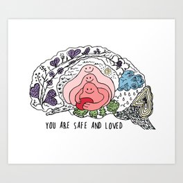 Safe and Loved Brain Art Print