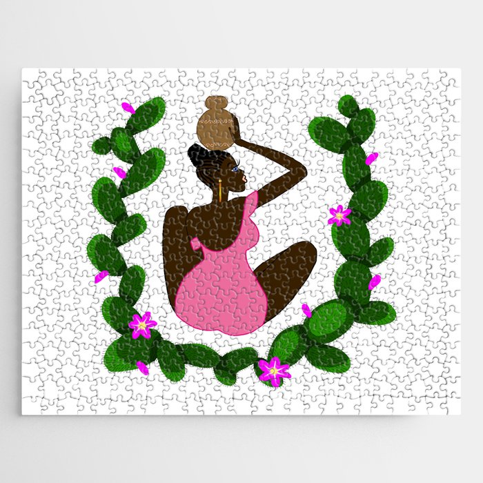 African woman with a vessel Jigsaw Puzzle