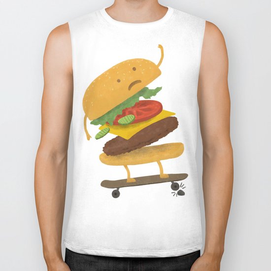Burger Wipe-out Biker Tank