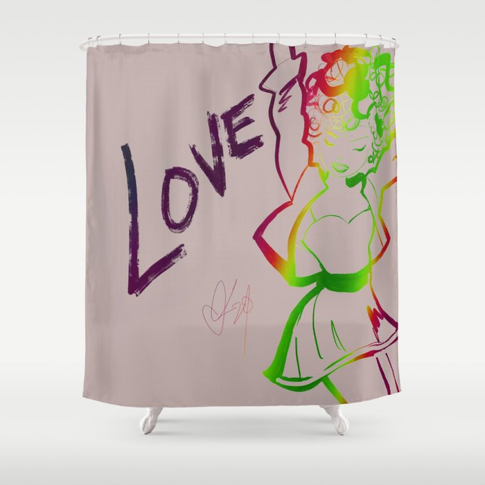 Love Glow Shower Curtain