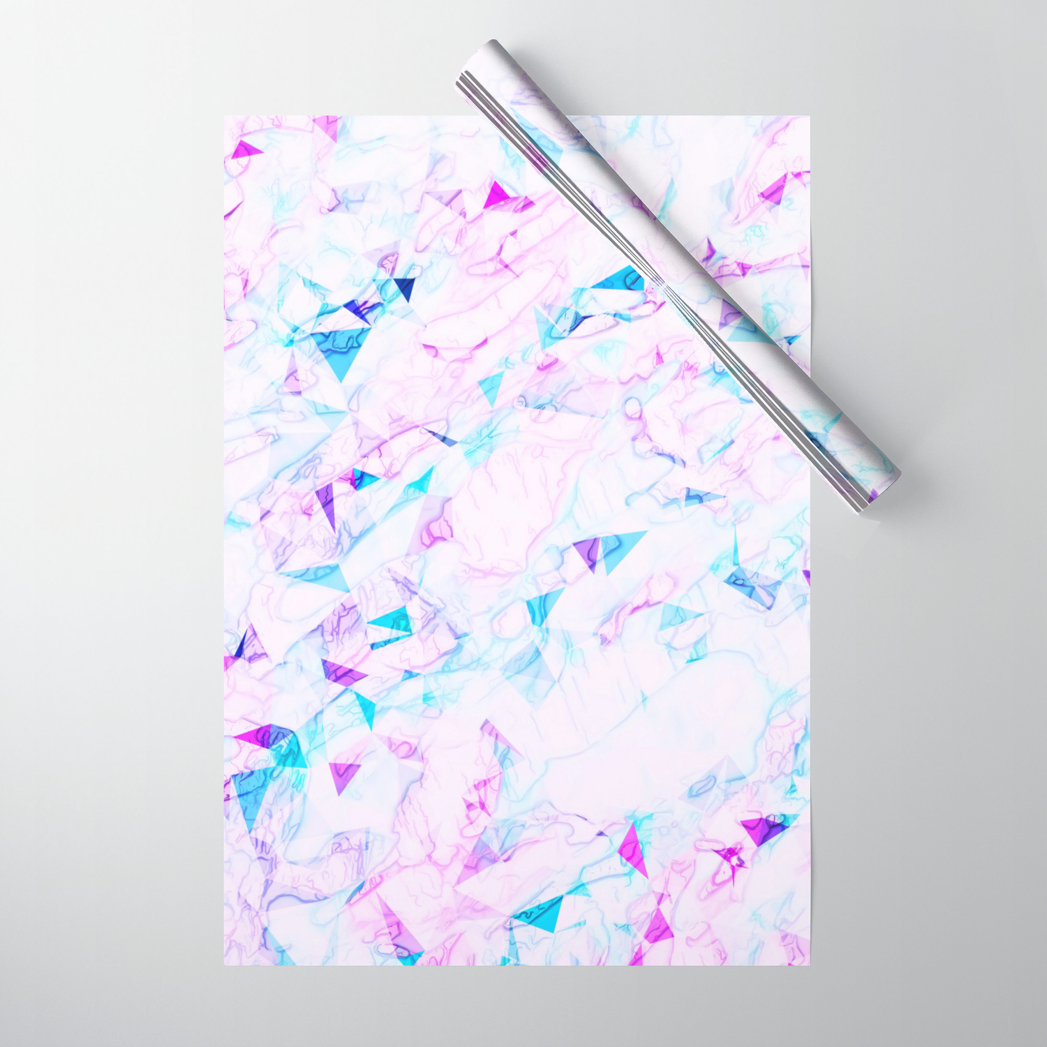 Psychedelic Geometric Triangle Polygon Pattern Abstract Background