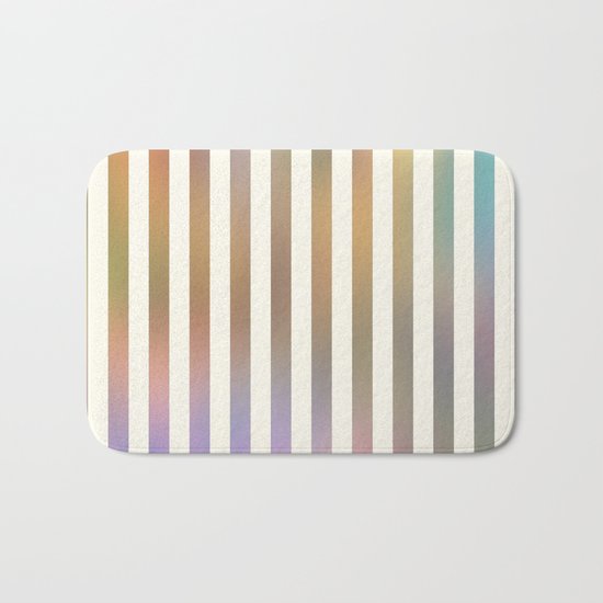 Striped Pattern in Pastel Colors Bath Mat
