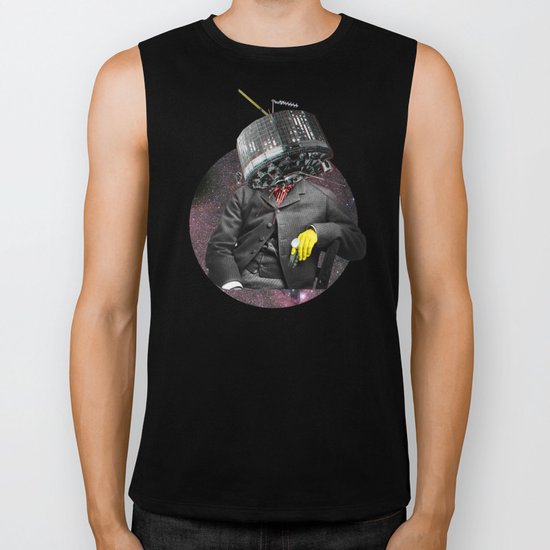 Space Lord Collage 3 Biker Tank