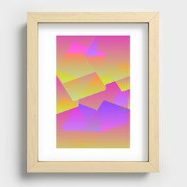 Neon yellow pink  Recessed Framed Print