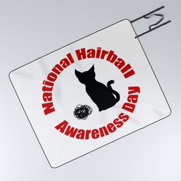 National Hairball Awareness Day Picnic Blanket