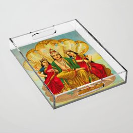 Sesha Narayana, King of Nagas by Raja Ravi Varma Acrylic Tray