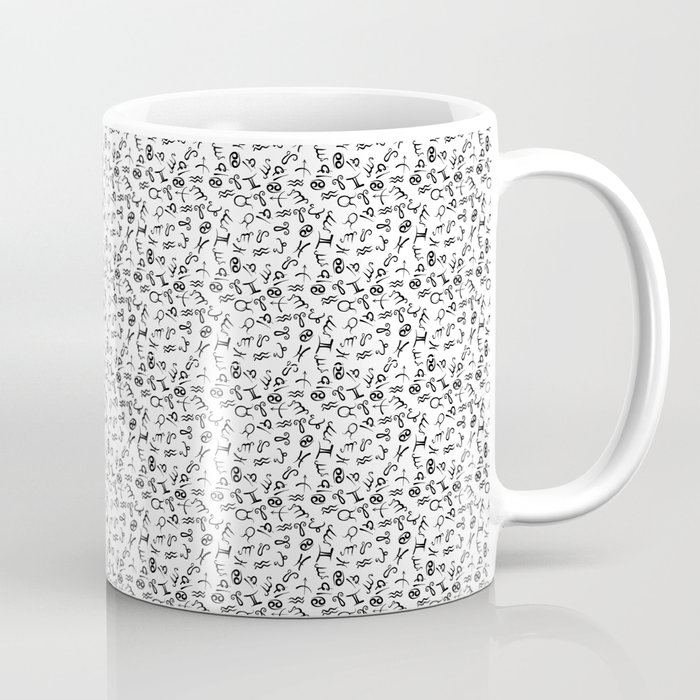 Zodiac Sign Symbols Pattern Coffee Mug