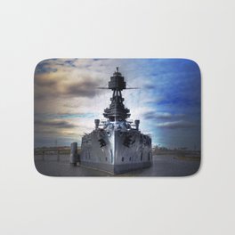 Battleship USS Texas  Bath Mat | Historical, Battleshiptexas, Landscape, Landmark, Photo, Warship, Landmarks, Old, Ship, Hdr 