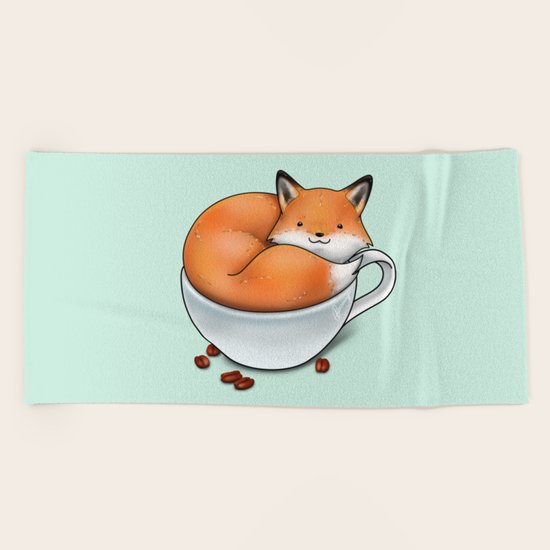Foxuccino Beach Towel
