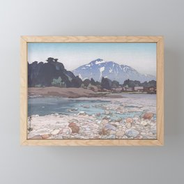 Hiroshi Yoshida, Kajiyashiki, Niigata In The Morning - Vintage Japanese Woodblock Print Art Framed Mini Art Print