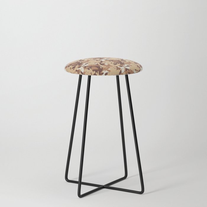 Deployed Army camouflage Pattern  Counter Stool