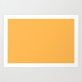 Mid-tone Orange-Yellow Solid Color Pairs Pantone Banana 13-0947 TCX - Shades of Orange Hues Art Print