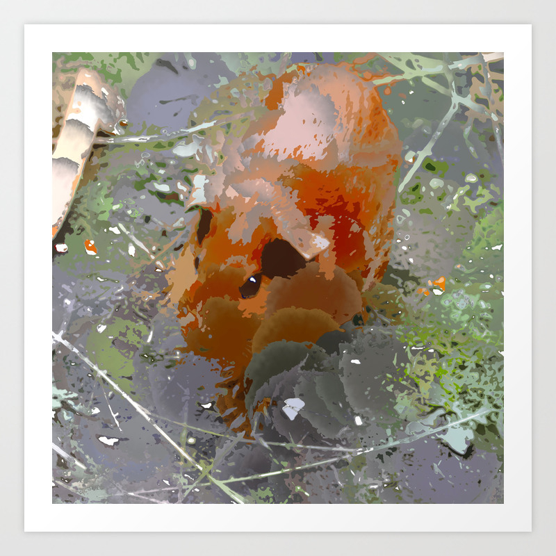 Crazy Paint Guinea Pig Art Print By Jamcolorsspecial Society6