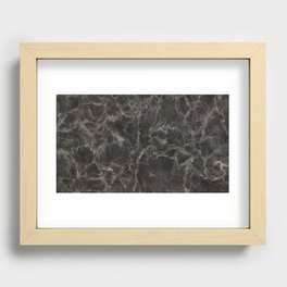 Dark brown marble design Recessed Framed Print