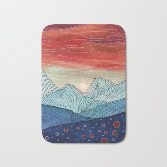 Lines in the mountains IV Bath Mat