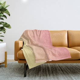 OMBRE PEACH PASTEL COLOR Throw Blanket