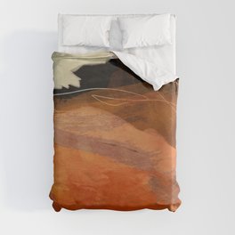 landscape in fall abstract art Duvet Cover
