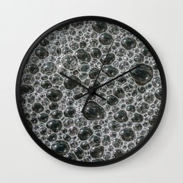 Bubbles Frozen in Time. Photograph Wall Clock