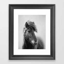 Horses - Black & White 6 Framed Art Print
