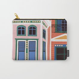 San Francisco victorian house Carry-All Pouch | Architecture, Painted Ladies, Drawing, House, City, Digital, Curated, California, Pastel, Vibrant 