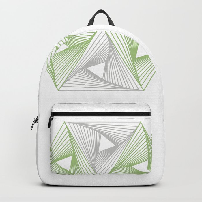 Optical illusion forming hexagon with triangles Line composition