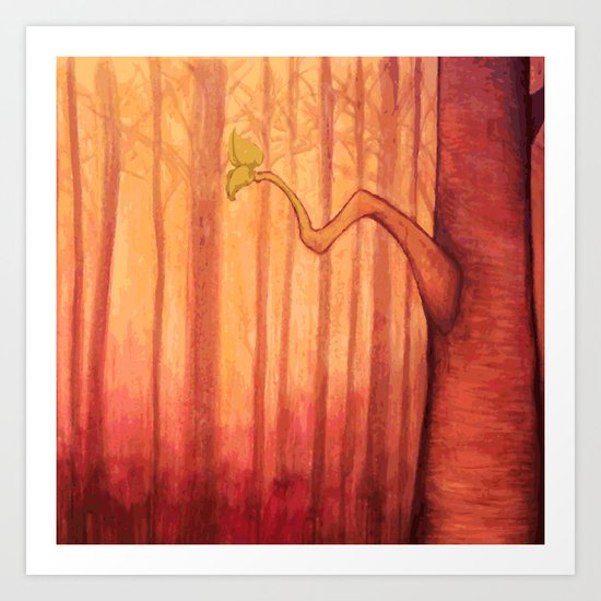 fire in the trees Art Print