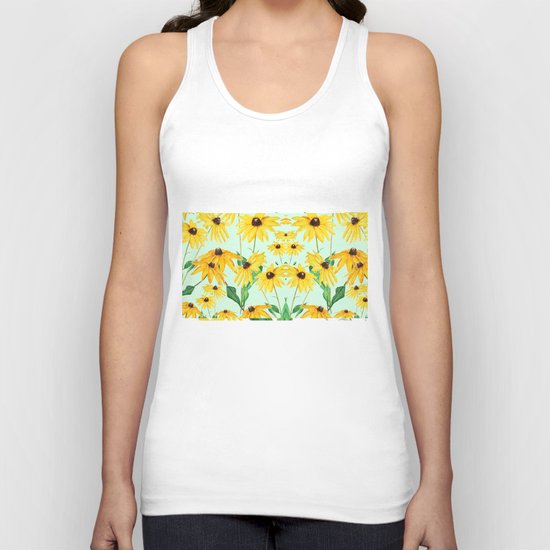 yellow sun choke flower 2 Unisex Tank Top