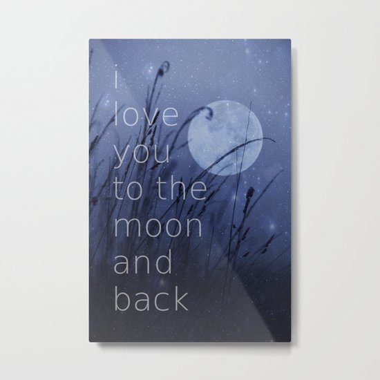 I love you to the moon and back Metal Print