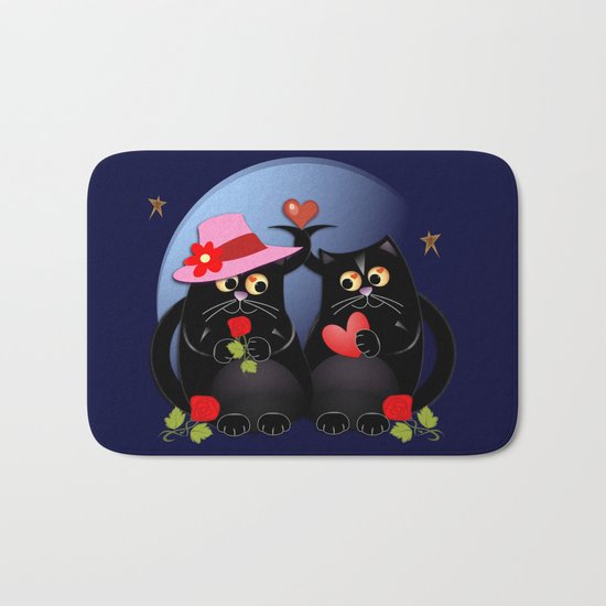 Cats in Love Bath Mat