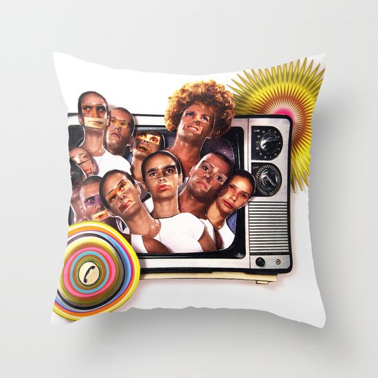 Cannon fodder | Collage Throw Pillow