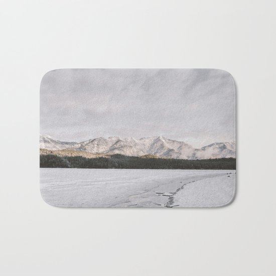 Frozen Lake Views - Landscape Photography Bath Mat