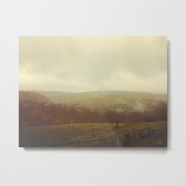 Misty Fall in Vermont Metal Print