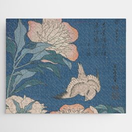 Hokusai, Peonies and Canary  Jigsaw Puzzle